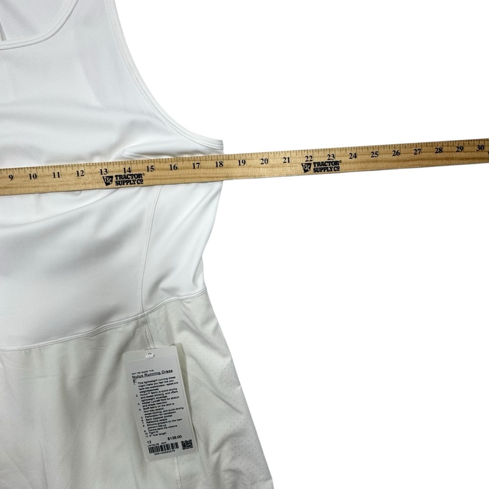 Lululemon Nulux Running Dress White SZ 12 NWT $138 Tennis Sleeveless - Picture 4 of 9